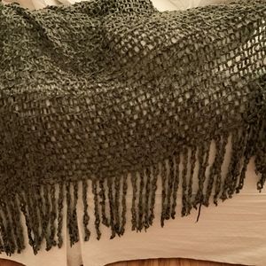 FENDI - Vintage knit shawl grey/green